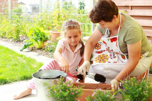 Landscape gardeners designing a stylish Chigwell garden