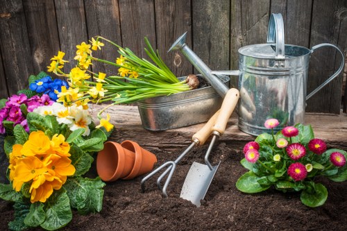 Landscapers carrying out safe waste and garden clearance work